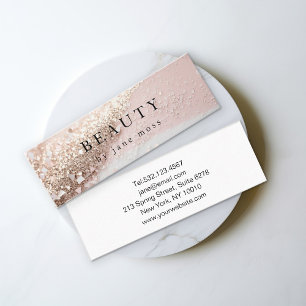 Moderne Glitzer Salon Mini Business Card Visitenkarte