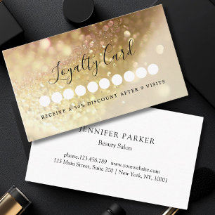 Moderne Glitzer Salon & Wellness-Center Loyalty Ca Visitenkarte