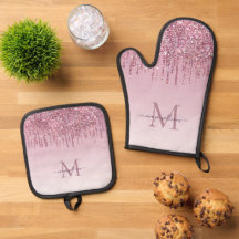 Moderne Glitzer Tropfen Personalisiert Monogramm N