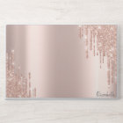 Moderne Glitzer Tropfen Rosen Gold