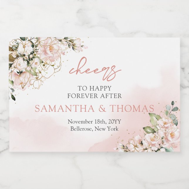 Moderne Glitzern aus Boho Alkoholflaschenetikett (Einzelnes Label)