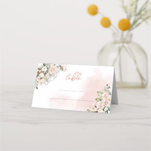 Moderne Glitzern aus Boho Rosa Rose Platzkarte