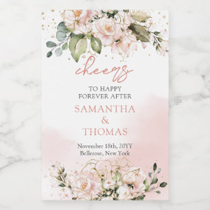 Moderne Glitzern aus Boho Weinetikett