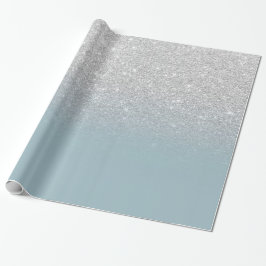 Moderne Glitzern aus silberfarbenem Glitzer Geschenkpapier