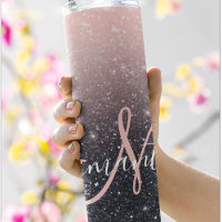 Moderne Glitzern in Schwarz und Rosa Glitzer