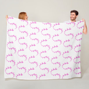 Moderne glitzernde rosa Schmetterlinge Fleecedecke