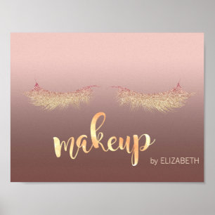 Moderne Glitzernde Wimpern, Maskenbildner Poster