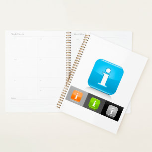 Moderne Glossy Information Symbols Planer