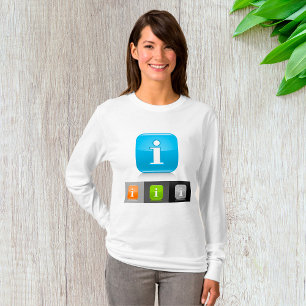 Moderne Glossy Information Symbols T-Shirt