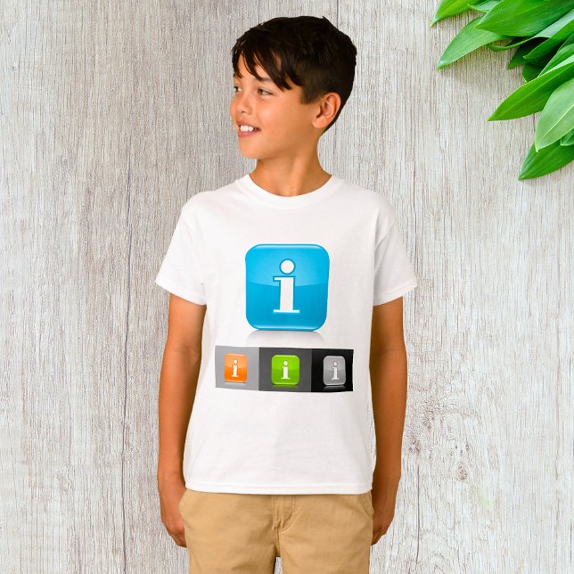 Moderne Glossy Information Symbols T-Shirt (Von Creator hochgeladen)