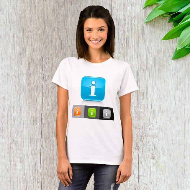 Moderne Glossy Information Symbols T-Shirt (Von Creator hochgeladen)