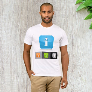 Moderne Glossy Information Symbols T-Shirt