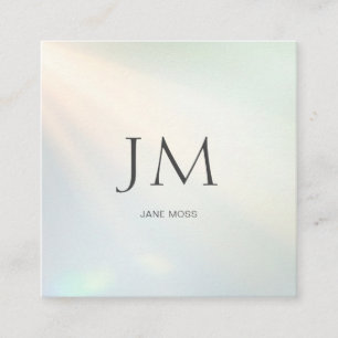 Moderne Glow Salon Business Card Quadratische Visitenkarte
