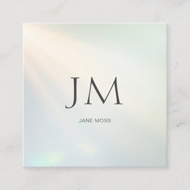 Moderne Glow Salon Business Card Quadratische Visitenkarte (Vorderseite)