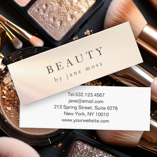 Moderne Glow Salon Mini Business Card Visitenkarte (Von Creator hochgeladen)