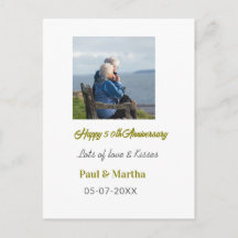 Moderne glückliche 50. Hochzeitstag Name Datum Fot