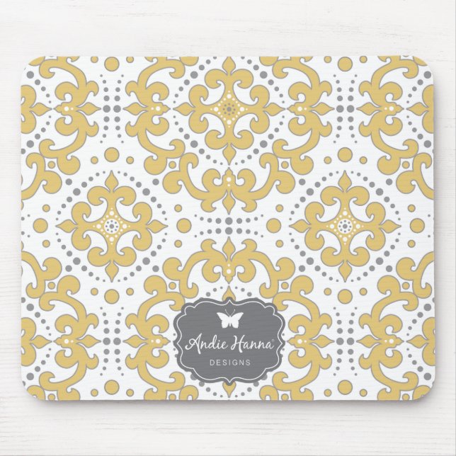 Moderne Glücksmedaillon-Mausunterlage Mousepad (Vorne)