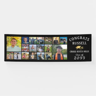 Moderne GLÜCKWUNSCH GRAD 18 Foto Collage Banner