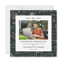 Moderne Glückwunsch - Graduierung von Math Backgro
