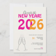 Moderne Glückwünsche zum neuen Jahr Fette Typo Ein