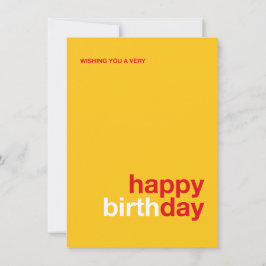 Moderne Glückwunschkarte zum Geburtstag – Minimali Einladung