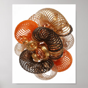 Moderne Gold ABSTRACT ART Kunstprint Poster