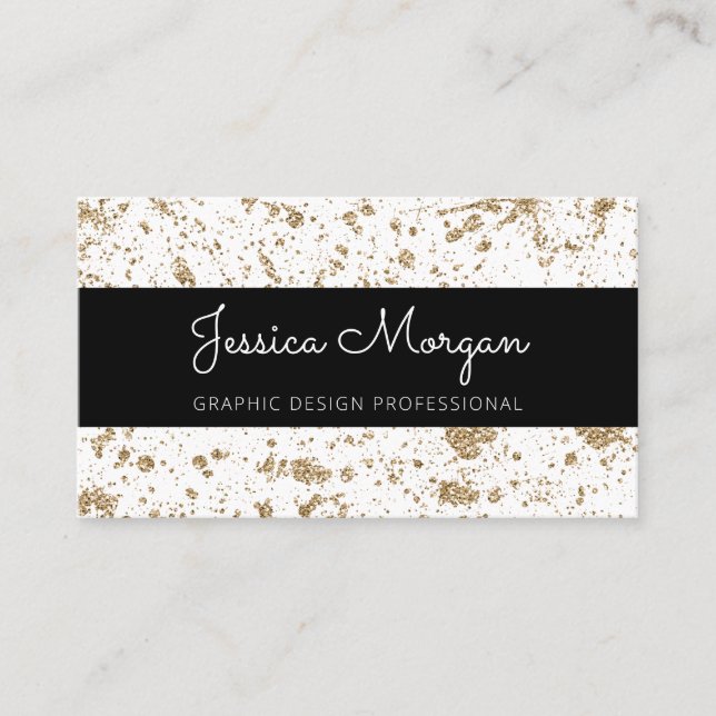 Moderne Gold Beruflich Business Cards Visitenkarte (Vorderseite)