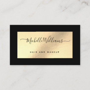 Moderne Gold & Black Chic Elegante Business Card Visitenkarte
