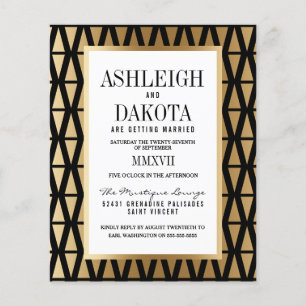 Moderne Gold & Black Geometric Wedding