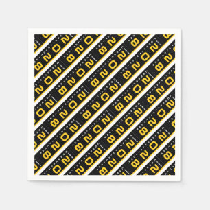 Moderne Gold Black Graduation Party Serviette