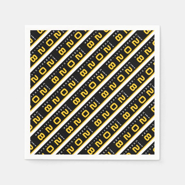 Moderne Gold Black Graduation Party Serviette (Vorderseite)