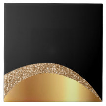 Moderne Gold Black Wave 