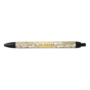 Moderne Gold-Blume Personalisierter Pen Kugelschreiber