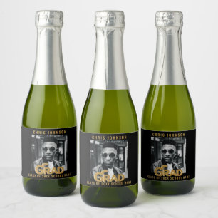 Moderne Gold Bold Typografy Foto Graduation Party