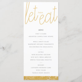 Moderne Gold Brush Stroke Custom Menu Card Menükarte