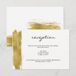Moderne Gold Brushstroke Wedding Card Einladung