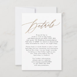 Moderne Gold Calligraphy Wedding Card RSVP Karte