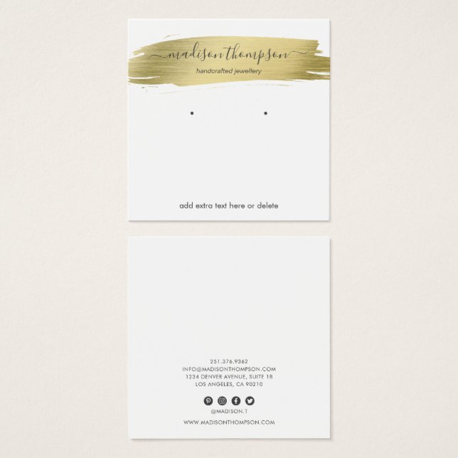 Moderne Gold Chic Earring Display (Vorne & Hinten)