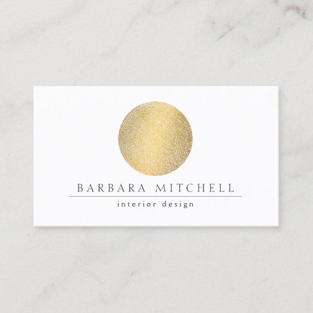 Moderne Gold Circle II Business Card Visitenkarte (Vorderseite)