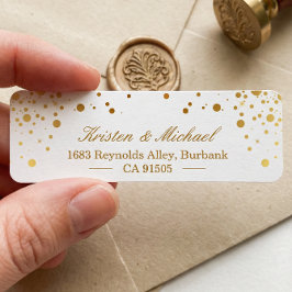 Moderne Gold Confetti Dots | Stilvolles Elegant