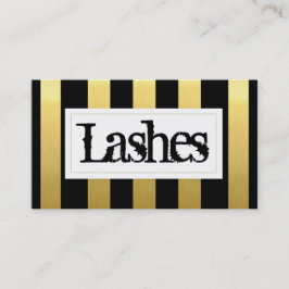 Moderne Gold Eyelash Erweiterungen Makeup Artist Visitenkarte