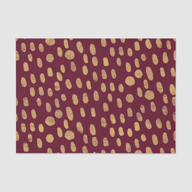 Moderne Gold Fingerprints Seidenpapier (Vorderseite)