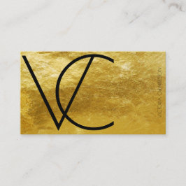 Moderne Gold Foil-Initialen einfach Visitenkarte