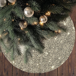 Moderne Gold Glitzer Glitzern Polyester Weihnachtsbaumdecke