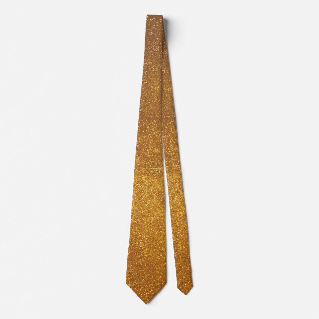 Moderne Gold Glitzer Textur Krawatte (Vorderseite)