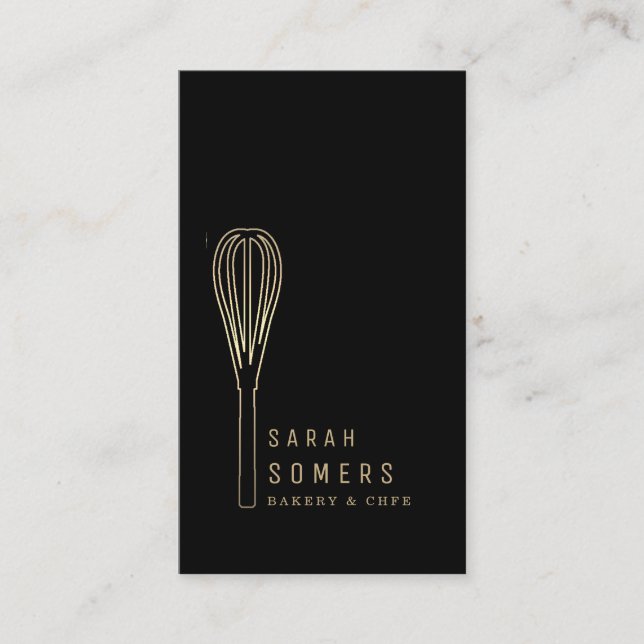 Moderne Gold Glitzer Whisky Bakery Business Card Visitenkarte (Vorderseite)