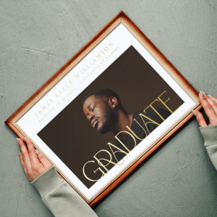 MODERNE GOLD GRADUATE Foto CLASS VON 2023 Foliendrucke