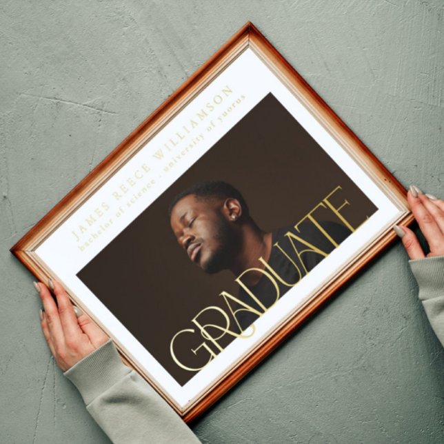 MODERNE GOLD GRADUATE Foto CLASS VON 2023 Foliendrucke (Von Creator hochgeladen)