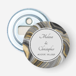 Moderne Gold & Gray Agate Geode Flaschenöffner