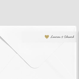 Moderne Gold Hearts Hochzeiten Rücksendeadresse